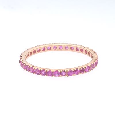 pink sapphire eternity band