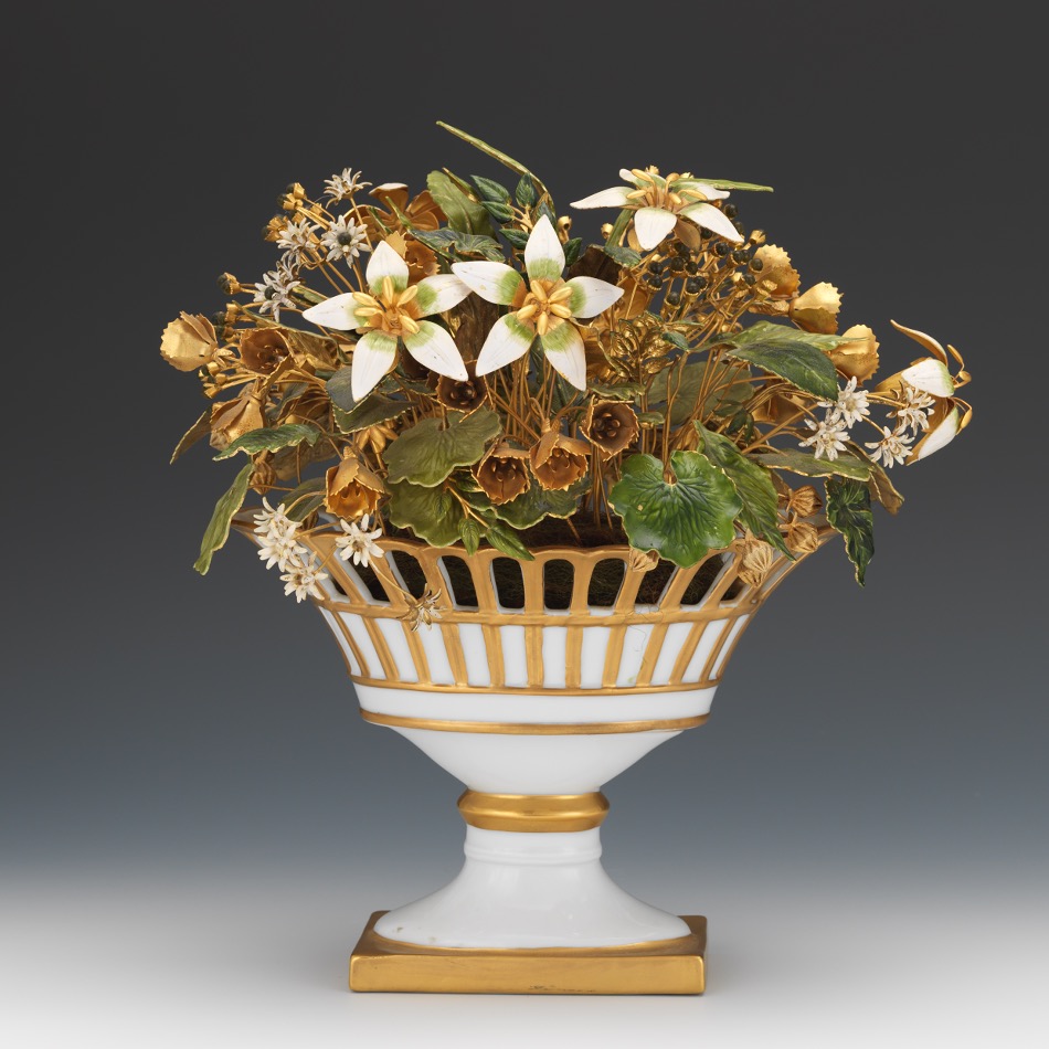 Gorham "Fleurs des Siecle" Miniature Jardiniere with Flowers by Jane