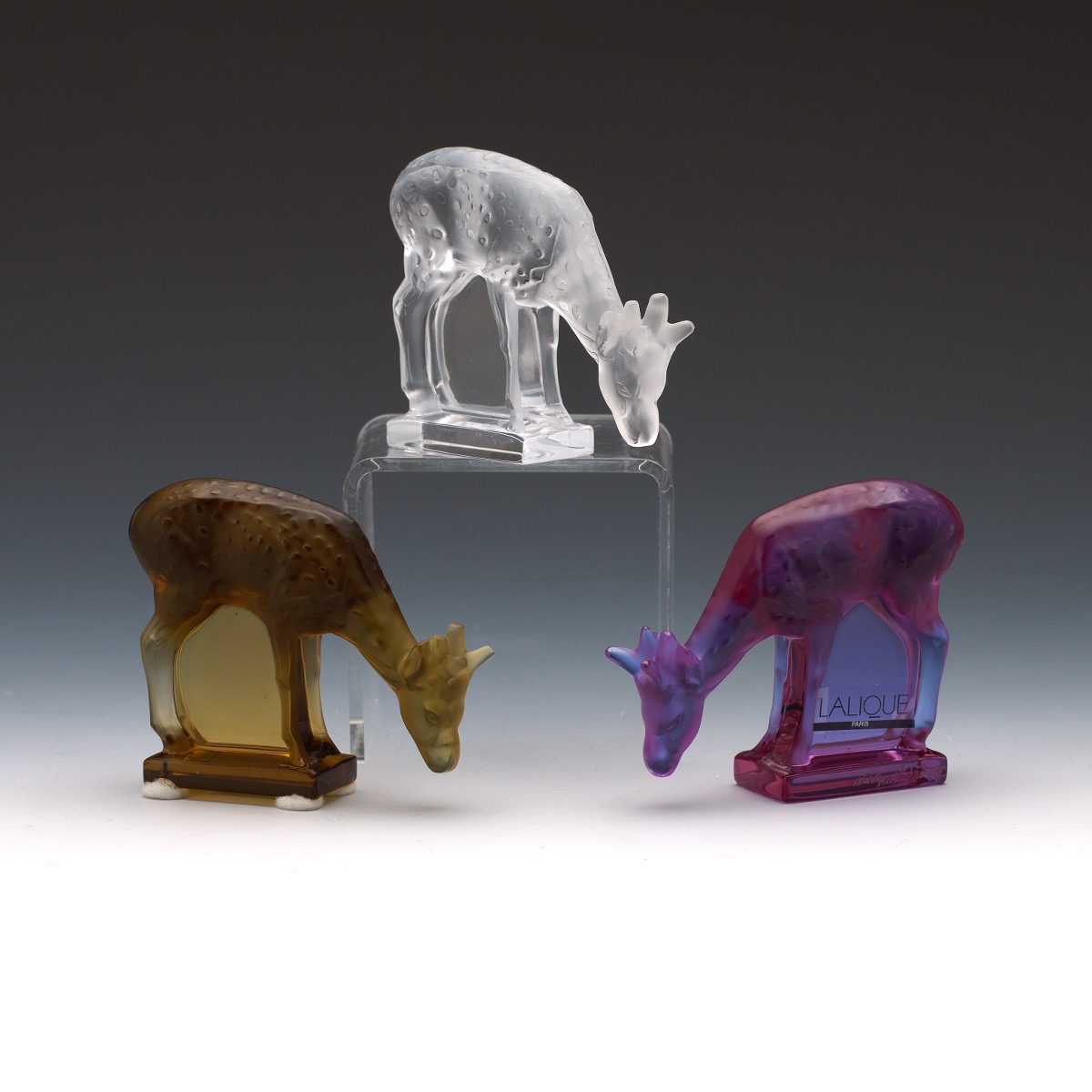 lalique deer figurine