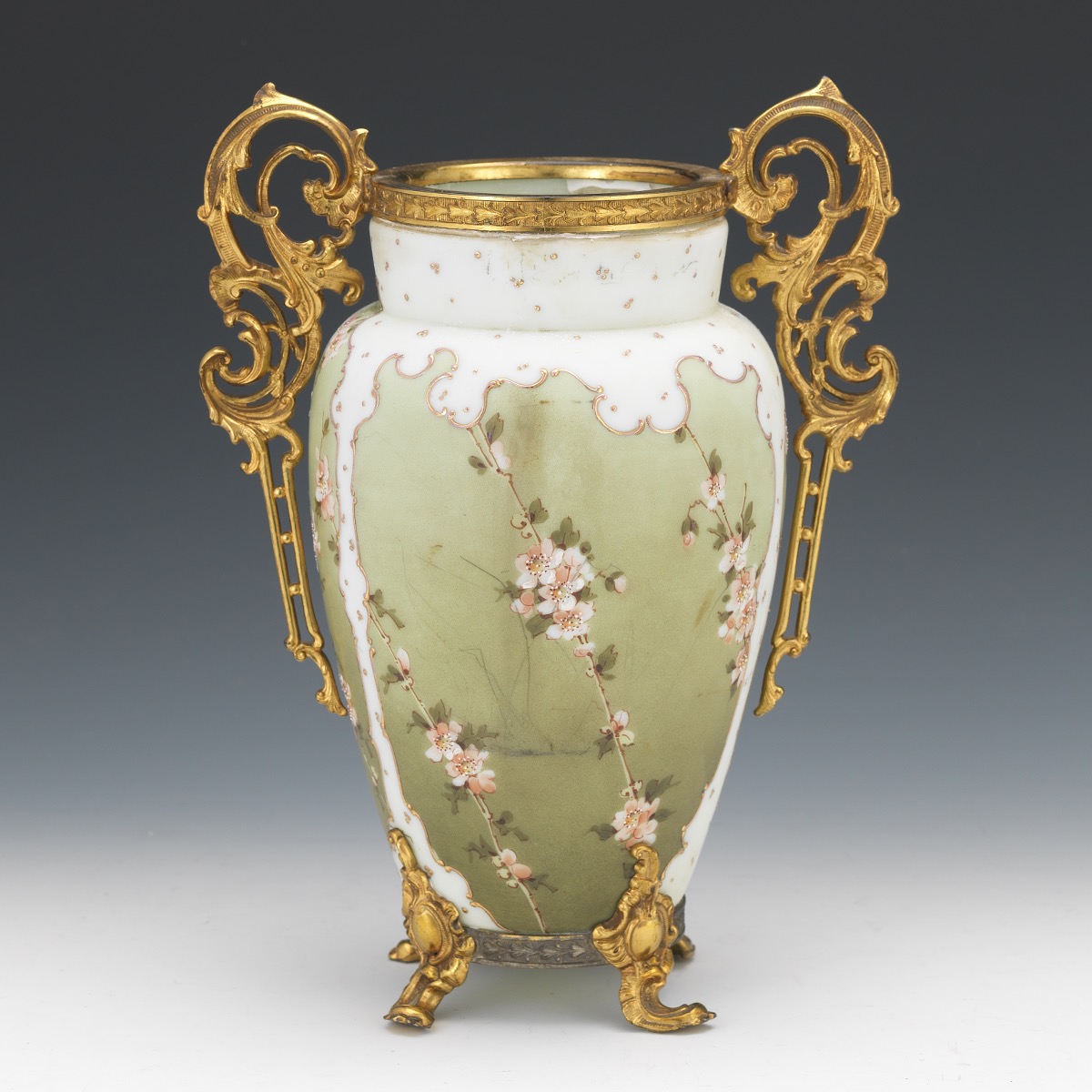 Wavecrest Vase With Gilt Metal Mount , 10.29.16, Sold 342.2