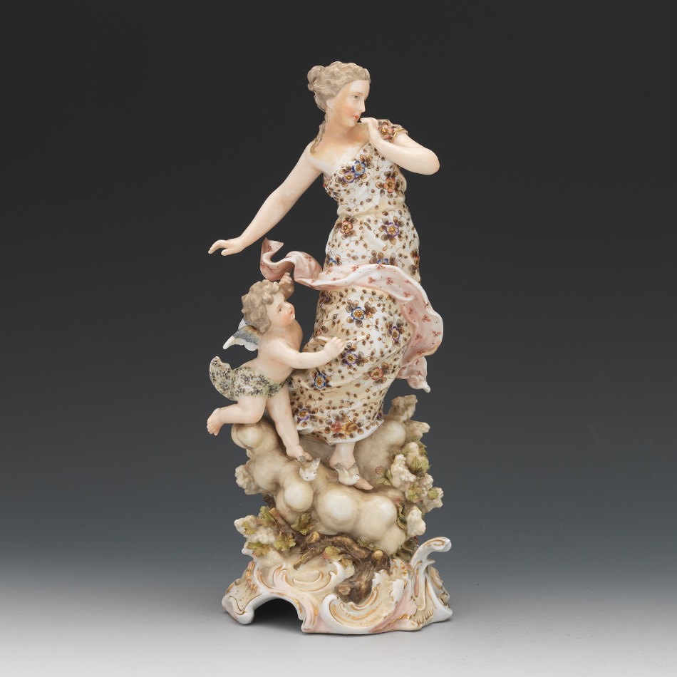 Volkstedt, Richard Eckert & Co. Rococo Style Porcelain Figurine of ...