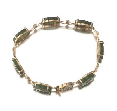 Ladies' Gold and Green Jade Bracelet , 02.17.17