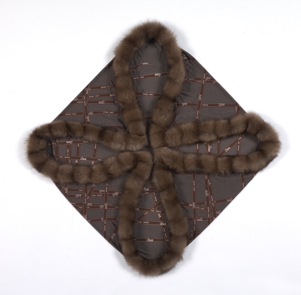 hermes fur scarf