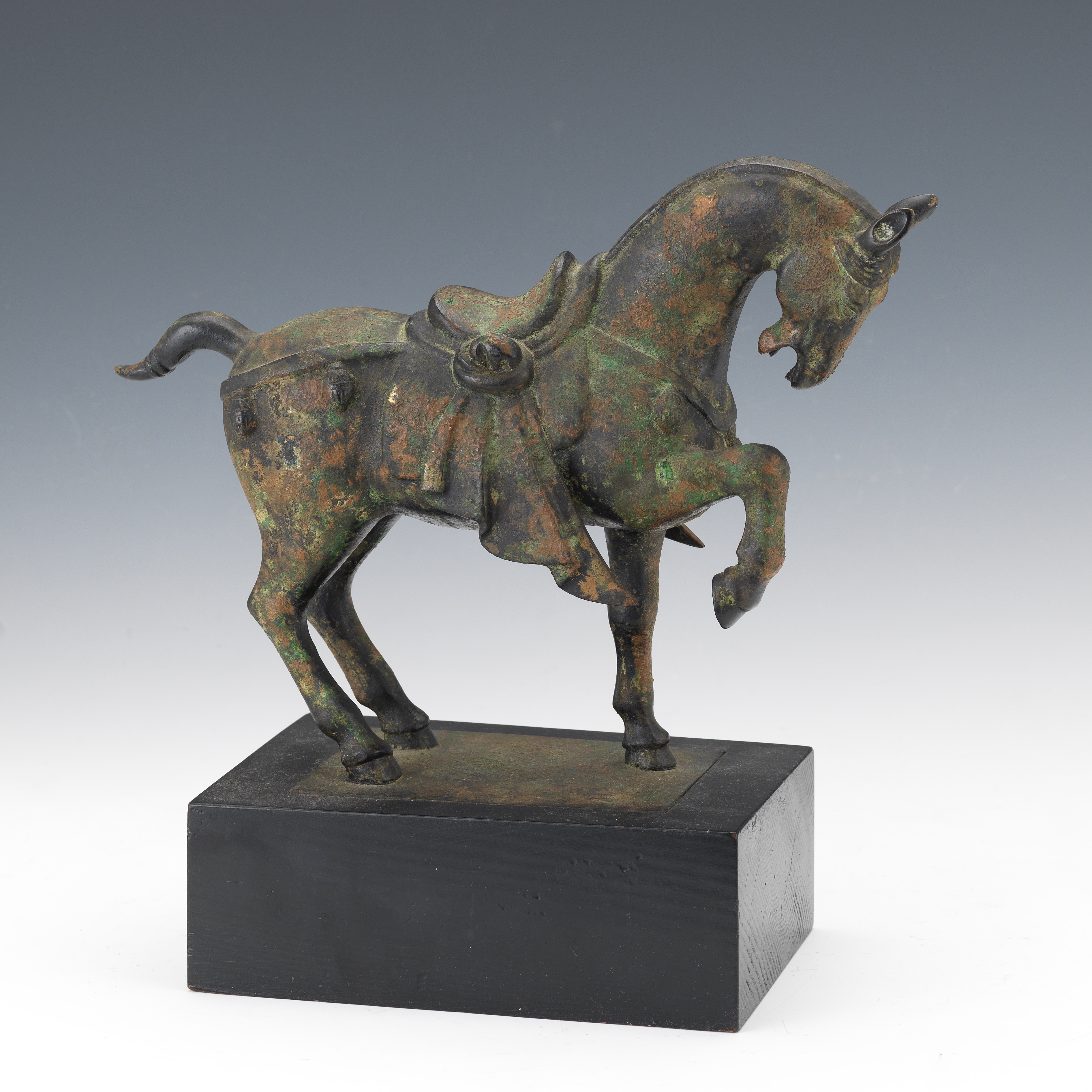 High resolution image for Chinese Tang Style Patinated Bronze Horse
