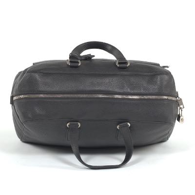 gucci black leather duffle bag