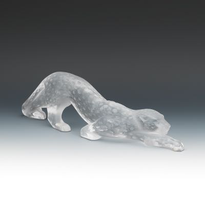 lalique crystal leopard