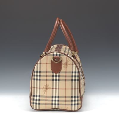 Sold at Auction: Burberry Haymarket Check Canvas and Leather Crossbody