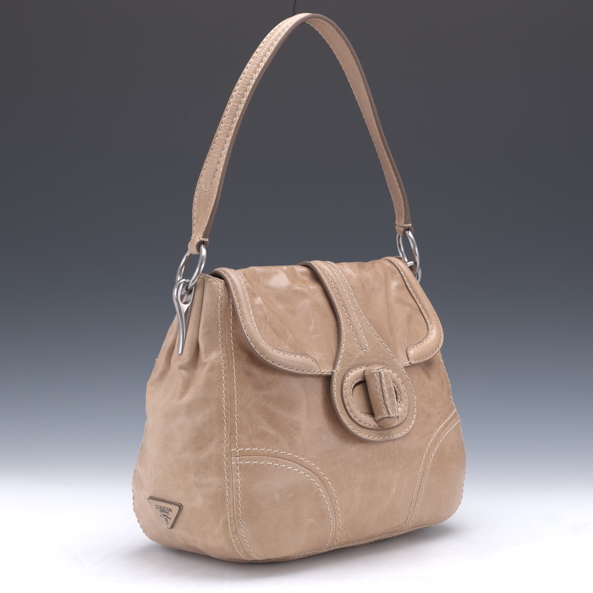 beige prada handbag