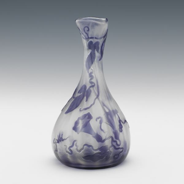 Steuben Blue Aurene Tree Trunk Vase 05 31 18 Sold 354