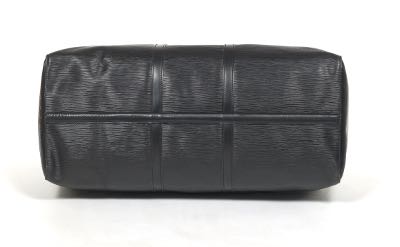 louis vuitton black epi leather keepall 55