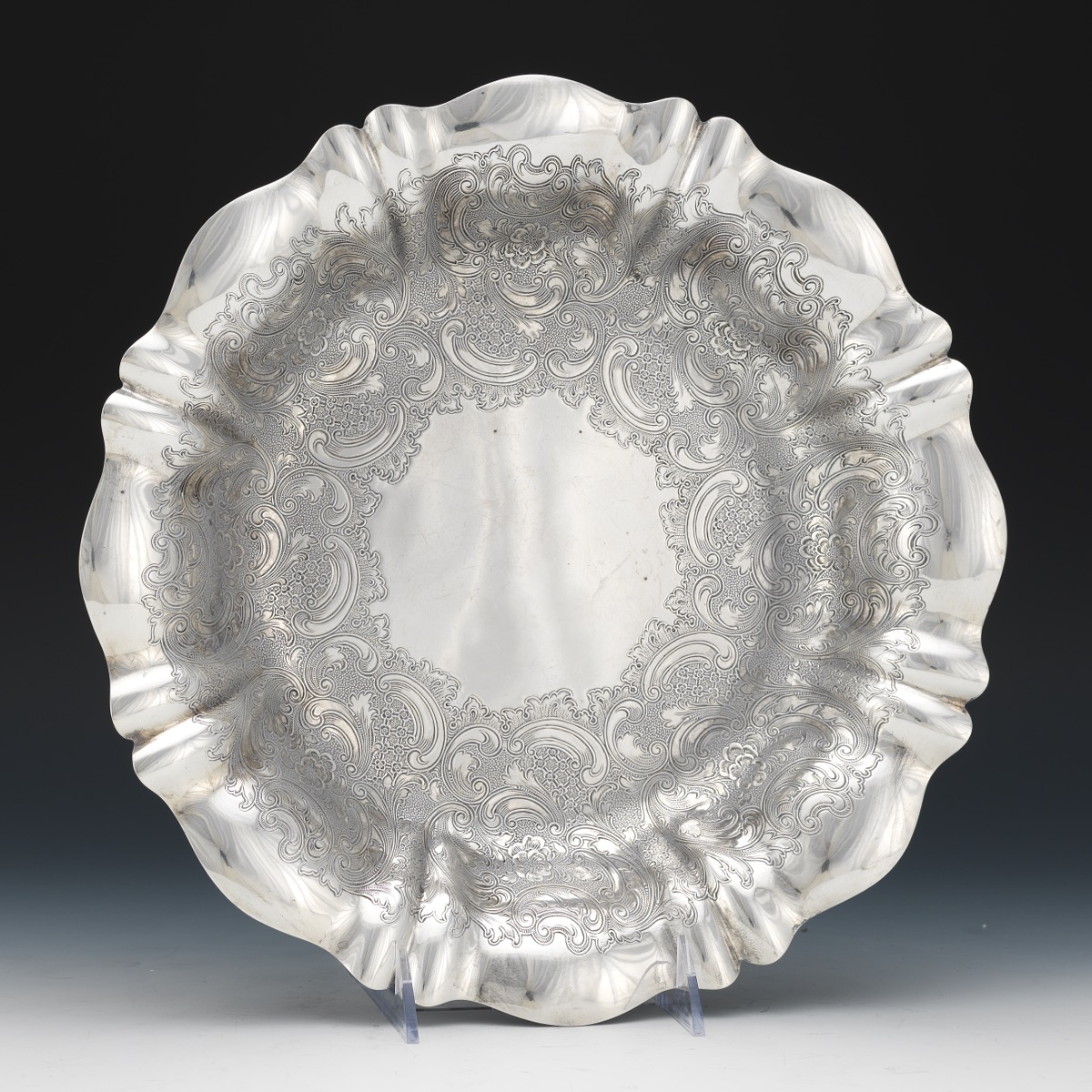 Gorham Sterling Silver Centerpiece Bowl, "Raleigh" Pattern, dated 1941