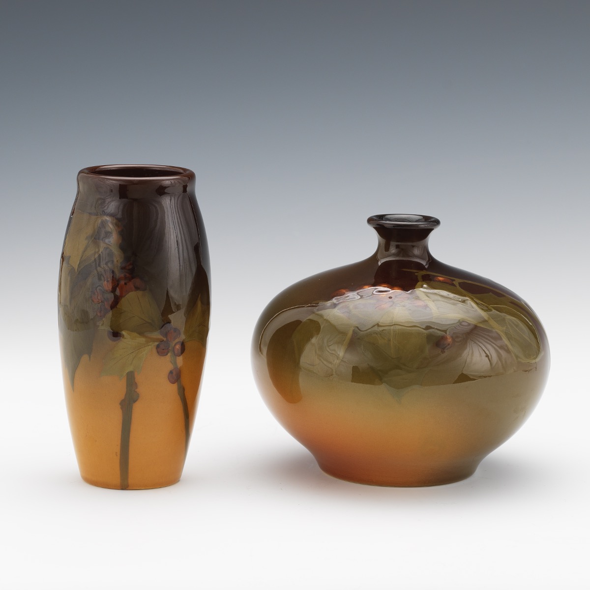 Two Rookwood Vases Dated 1902 And 1903 09 08 18 Sold 342 2