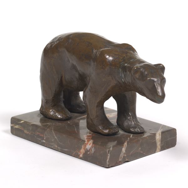 bronze polar bear sculpture