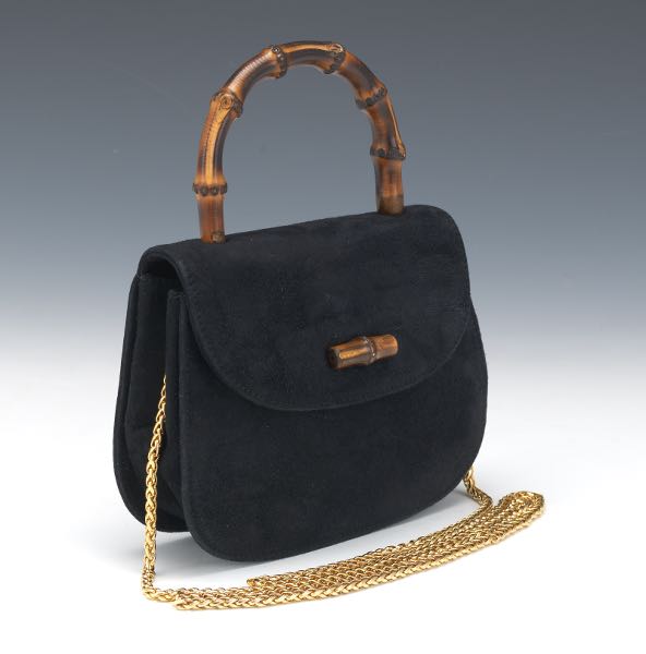 black suede evening purse