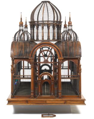 I inherited this Victorian style 7' tall bird cage, is anyone aware of a  possible maker? The craftsmanship is amazing : r/Antiques