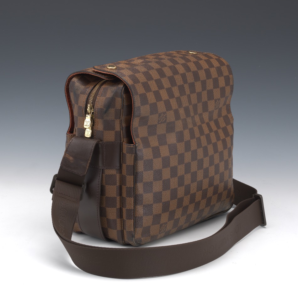 Louis Vuitton // Damier Ebene Naviglio Messenger Bag // SR0096