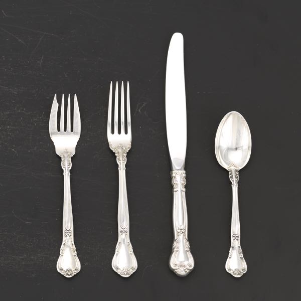 Gorham Chantilly Sterling Silver Baby Fork and Spoon Set Old Marks GIFT QUALITY 