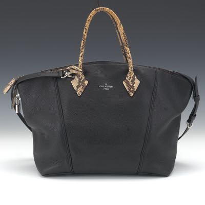 Louis Vuitton, Bags, Authentic Louis Vuittonveau Cachemire Python Soft  Lockit Mm Black