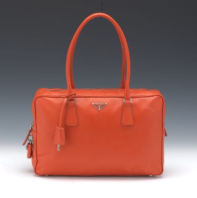 Prada Bauletto Saffiano Leather Handbag