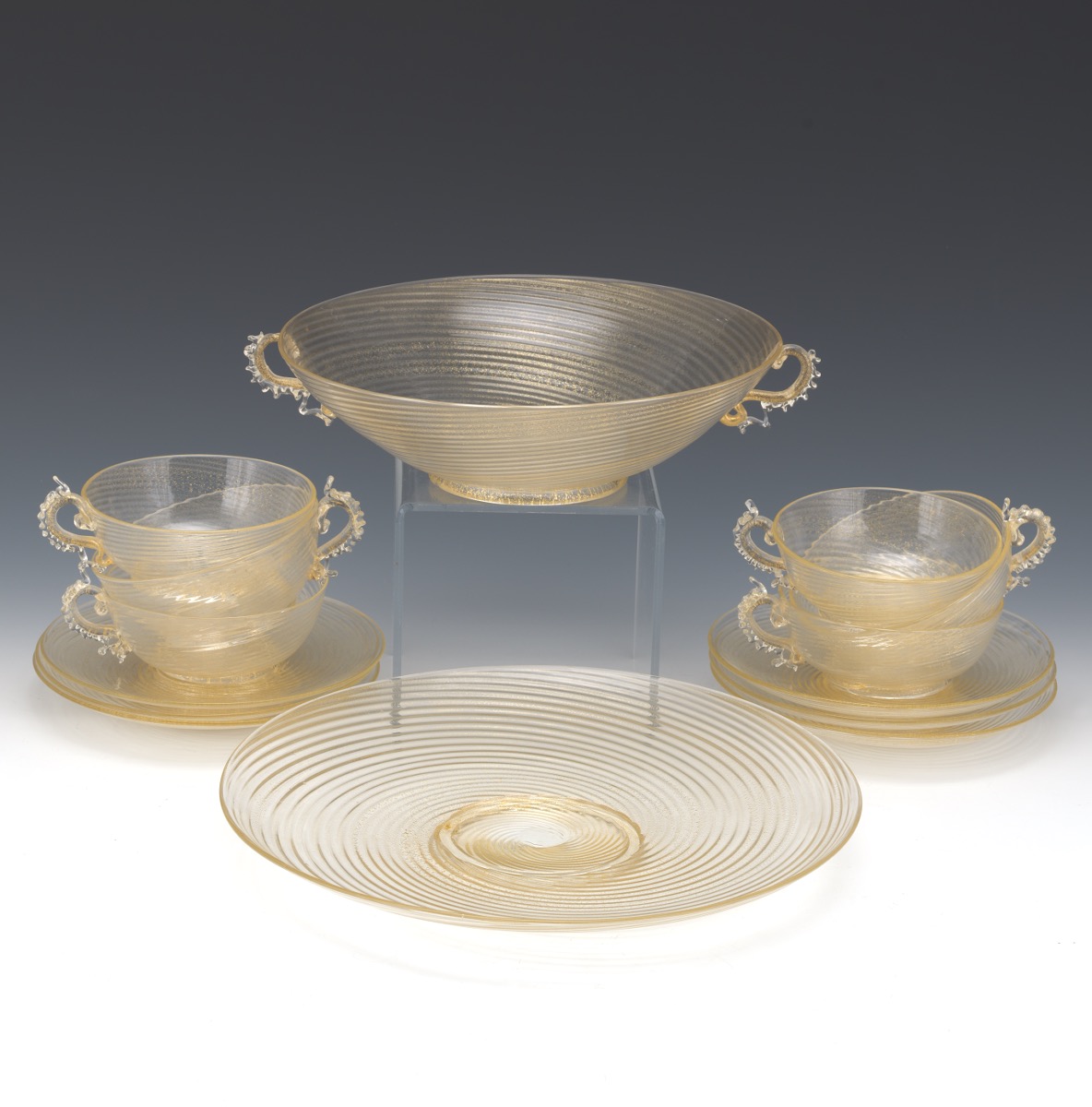 venetian glass tea set