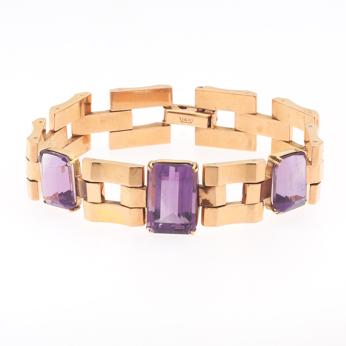 Retro Rose Gold and Amethyst Bracelet , 02.14.20, Sold: $802.4