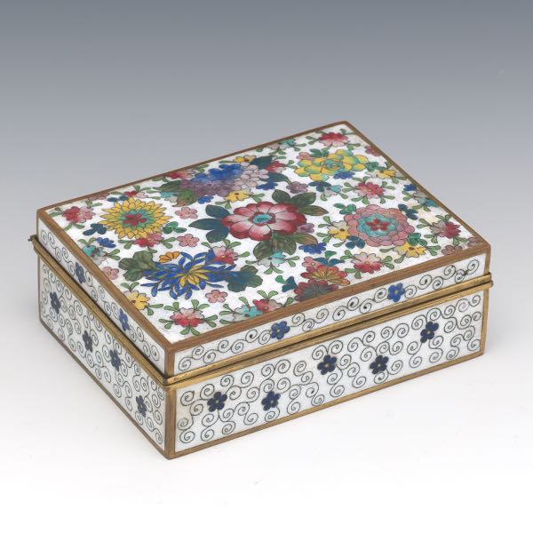 Vintage Cloisonne Box Colorful Trinket Box Collectible Box Mini Jewelry Box Cloisonne Floral Design Box Enameled Metal Box