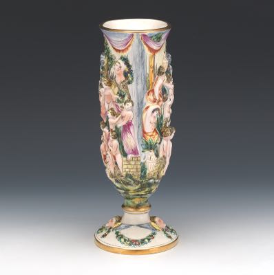 Large Capodimonte Vase , 10.29.20, Sold: $100.3