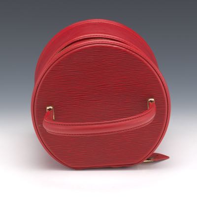 Louis Vuitton Red Epi Cannes Travel Cosmetic Case Bag Purse