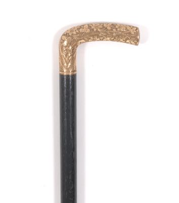 354. Victorian Rose Gold Filled Handle Walking Cane - October 2020 - ASPIRE  AUCTIONS