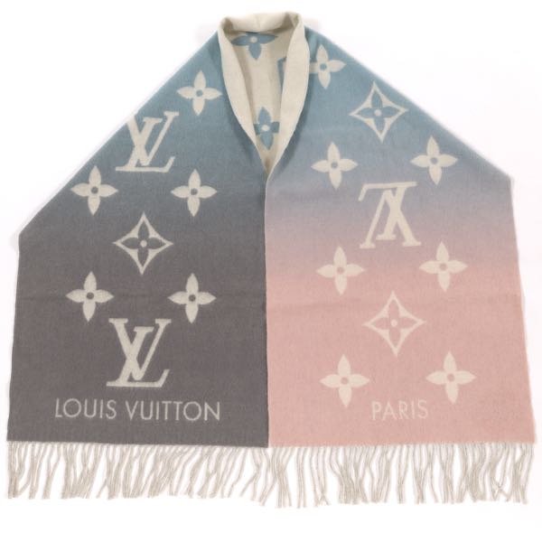 Louis Vuitton Reykjavik Scarf Pink Beige Cashmere