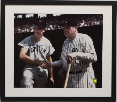 Lot Detail - Ted Williams Signed 20x24 Framed Photo with Babe Ruth (Green  Diamond)