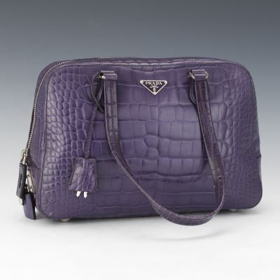 Prada Purple Crocodile Bag