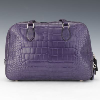 1113. Prada Purple Crocodile Embossed Leather Tote Bag - April 2021 -  ASPIRE AUCTIONS