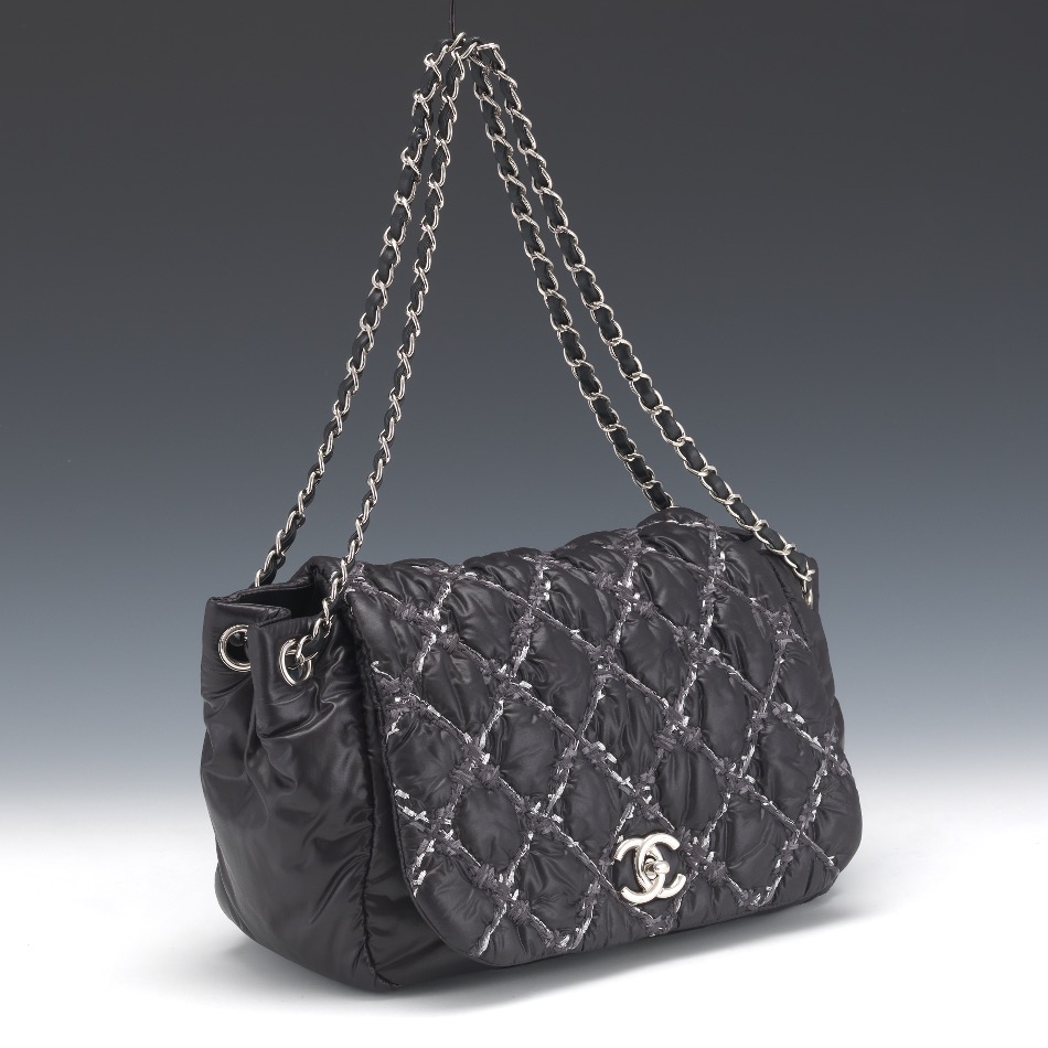 Chanel Tweed on Stitch Nylon Flap, ca. 2011, 