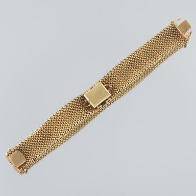 Vintage 14K Gold Mesh Watch Band, Ladies Watch Band, Slide Clasp