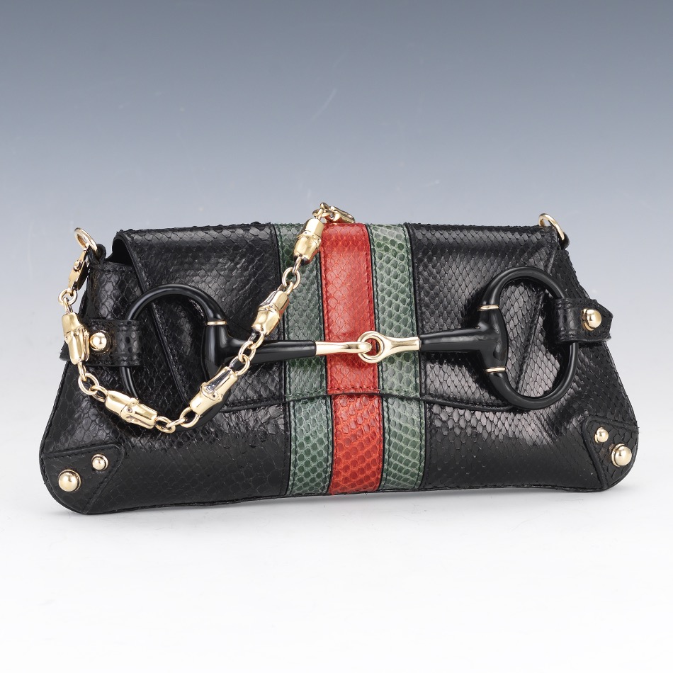 Gucci Snakeskin Clutch by Tom Ford, , Sold: $767