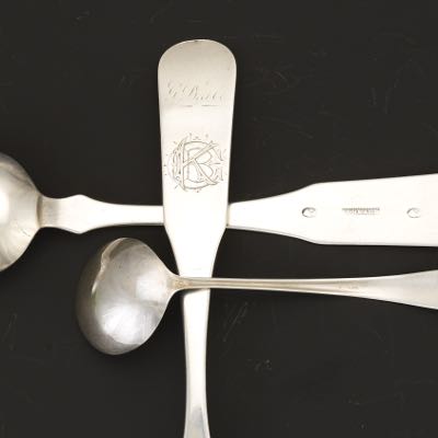 Four Small Spoons  L'Alsace  Metal Silver