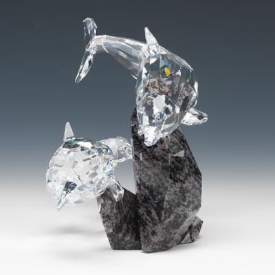 Swarovski Soulmate Dolphin Crystal Sculpture | Sold for $295.20