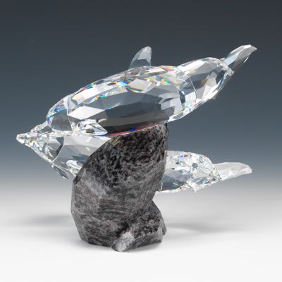 Swarovski Soulmate Dolphin Crystal Sculpture | Sold for $295.20