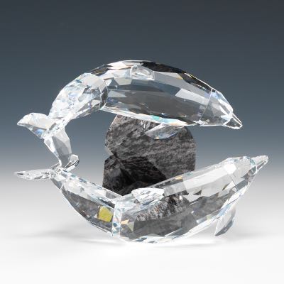 Swarovski Soulmate Dolphin Crystal Sculpture | Sold for $295.20