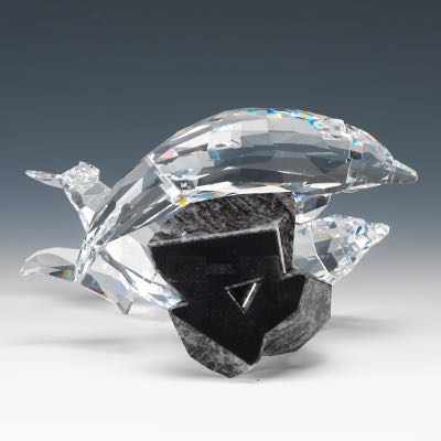 Swarovski Soulmate Dolphin Crystal Sculpture | Sold for $295.20
