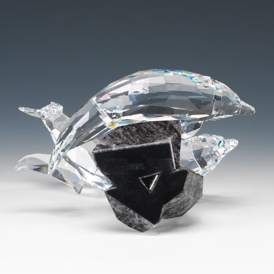 Swarovski Soulmate Dolphin Crystal Sculpture | Sold for $295.20