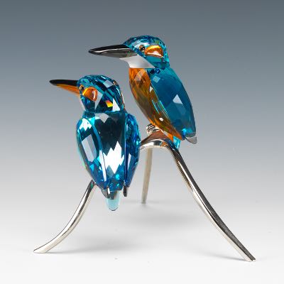 Swarovski Crystal Kingfisher Blue Turquoise Birds | Sold for