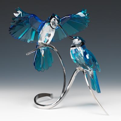 Swarovski Crystal Blue Jays | Sold for $541.20 | Aspire Auctions