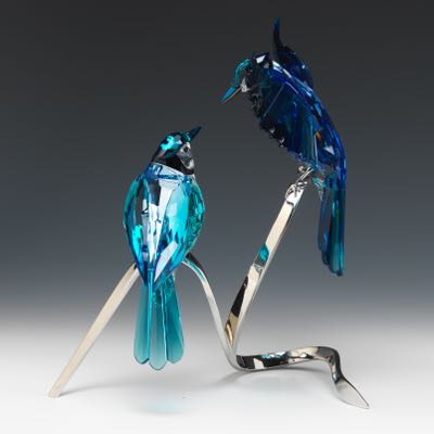 Swarovski Crystal Blue Jays | Sold for $541.20 | Aspire Auctions