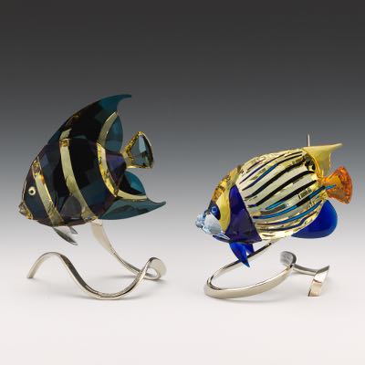 A Pair of Swarovski Crystal Fish , 09.05.24, Sold: $590.40