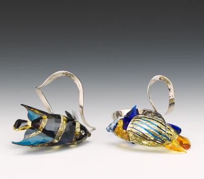 A Pair of Swarovski Crystal Fish , 09.05.24, Sold: $590.40