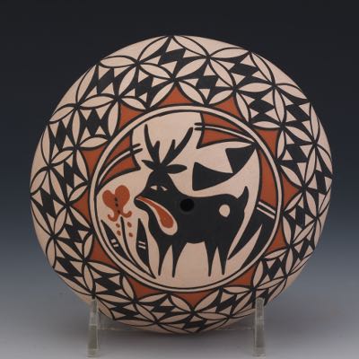 Yolanda Trujillo (Acoma Pueblo) Hand-Painted Seed Pot | Yolanda